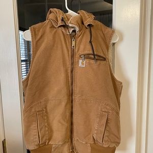 Women's Weathered Duck Wildwood Vest - Sherpa Lined